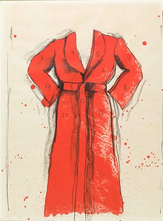 JIM DINE Bathrobe 1970-6 serigrafia cm.79x57 esemplare 119/150 firmato in...