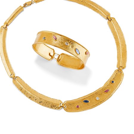 Demi parure in oro giallo 18K