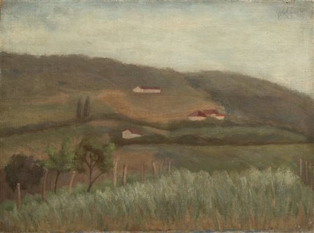 Nicola Galante "Paesaggio a Testona" 1943
olio su tela (cm 31x41)
Firmato e data