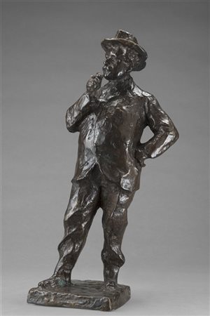 Paolo Troubetzkoy "Giacomo Puccini" 
scultura in bronzo (h cm 42) 
Firmata alla