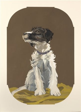 Marcello Dudovich "Jack Russell Terrier" 
tempera su carta (cm 45x31,5)
Firmato