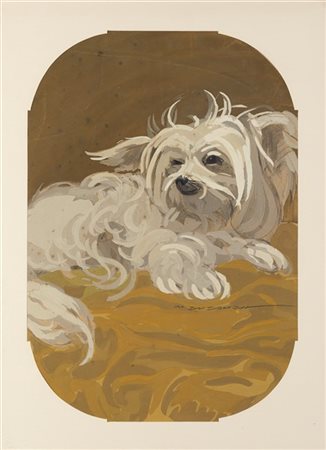 Marcello Dudovich "Maltese" 
tempera su carta (cm 45x31,5)
Firmato a destra
In c