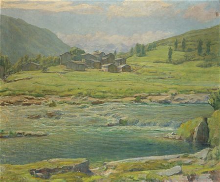 Baldassarre Longoni "Paesaggio" 1944
olio su tela (cm 100x118)
Firmato e datato