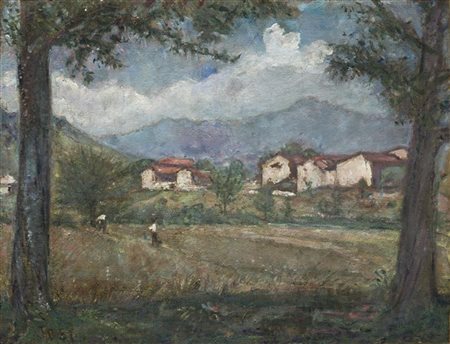 Arturo Tosi "Elegia campestre" 1922
olio su tela (cm 70x90)
Firmato in basso a s