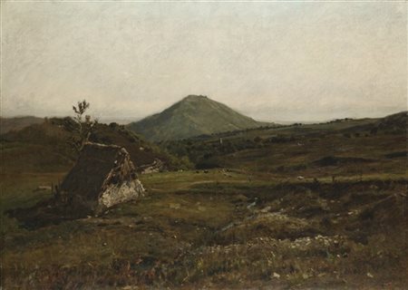 Filippo Carcano "Veduta agreste; Mergozzolo (Lago Maggiore)" 1878
olio su tela (