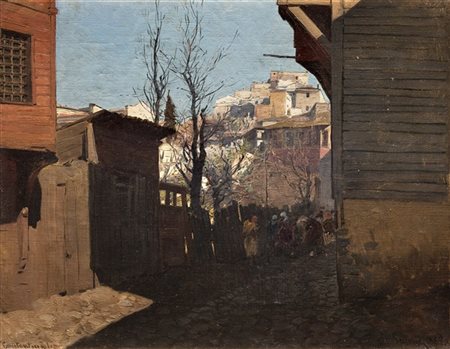 Alberto Pasini "Alture di Pera, Costantinopoli" 1868
olio su tela (cm 31x39)
Fir