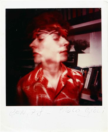 PAOLO GIOLI Ritratto 1978 polaroid 11x9 cm esemplare unico firmato e datato...