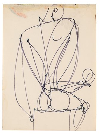 Primo Conti, Studio per il quadro Donna seduta, 1975