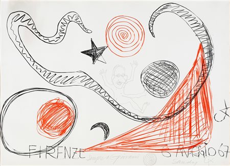 Alexander Calder, Ritratto di Giovanni Carandente, 