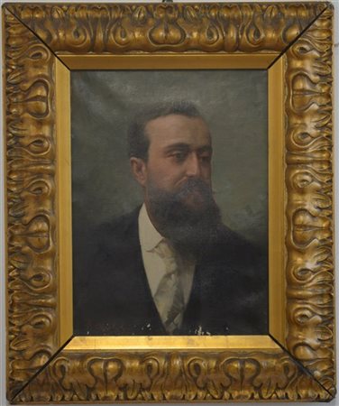 Antonio Oberto "Ritratto maschile" 1927, olio su tela (cm 39x29) Firmato e datat