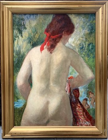 Gian Pietro Restellini "Nudo di schiena" 1952
olio su tela (cm 75x55)
Firmato e