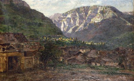 FORNARA CARLO (Prestinone (NO) 1871 – 1968) - "Paesaggio montano" 1896 ca,...
