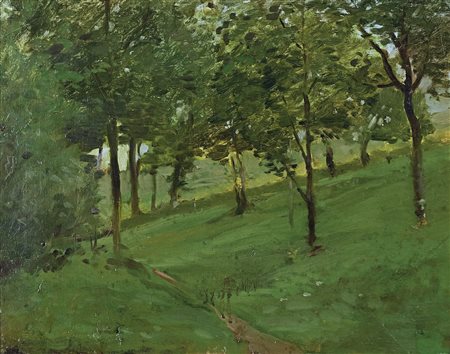 AVONDO VITTORIO (Torino 1836 – 1910) - "Paesaggio", 26,7x34,2 olio su tela...