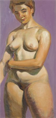 ALESSANDRI LORENZO (Torino 1927 – 2000) - "Studio di nudo Azalea" 1956, 60x29...