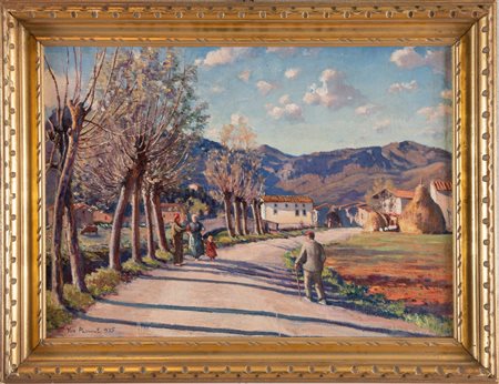 IVO PASCUAL RODES (1883 – 1949) “Viale alberato”, 1925. Olio su tela...