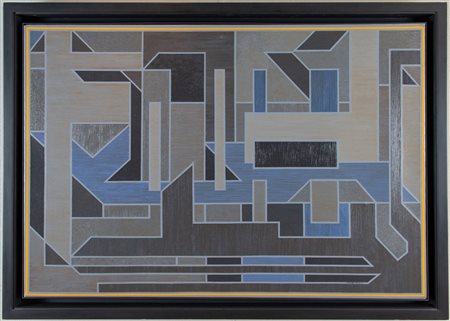 VICTOR VASARELY (Pécs1906 – Parigi 1997) “Gris-2”, 1948-1962. Olio su tela....