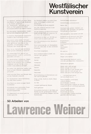 Weiner, Lawrence - Poster