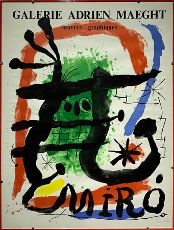 Poster Manifesto Joan Mirò (1893 - 1983). Expo 65 - Oeuvres graphiques, Cm...