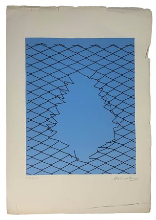 Serigrafia, Prova d’autore 4/4 di Bruno Merlino. Firmata a mano. Cm 43x38.