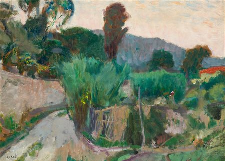 SAVINO LABÒ (1899-1976) - Strada di campagna (Bocca di Magra)