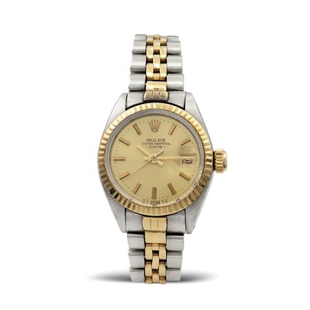 Rolex Oyster Perpetual Date, orologio da donnaanni 80in acciaio e oro giallo,...