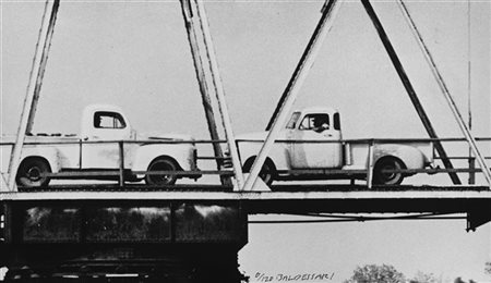 JOHN BALDESSARI Two Trucks/Two Decisions (on bridge) 1996

Stampa fotografica al