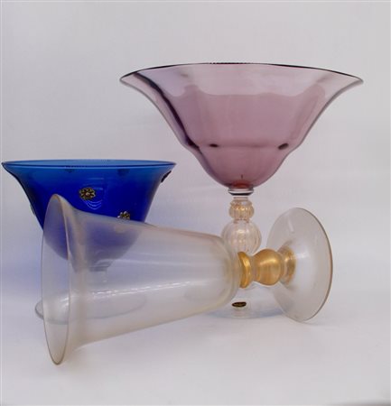 Tre vasi in vetro - Three glass vases