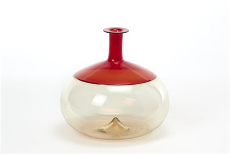 Tapio Wirkkala Vaso della serie "Bolle". Murano, 1991. Vetro soffiato a incalmo