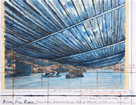 CHRISTO Javacheff Gabrovo 1935 Over the River (project for Arkansas River,...