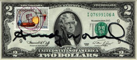 WARHOL Andy Pittsburgh 1928 - New York 1987 Two dollars Jefferson, 1976...