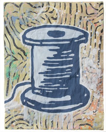 BAECHLER Donald Hartford 1956 Spool, 2009 gesso, collage e tecnica mista su...