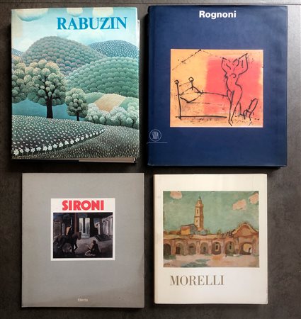 ARTISTI FIGURATIVI (SIRONI, MORELLI, ROGNONI, RABUZIN) - Lotto unico di 4 cataloghi