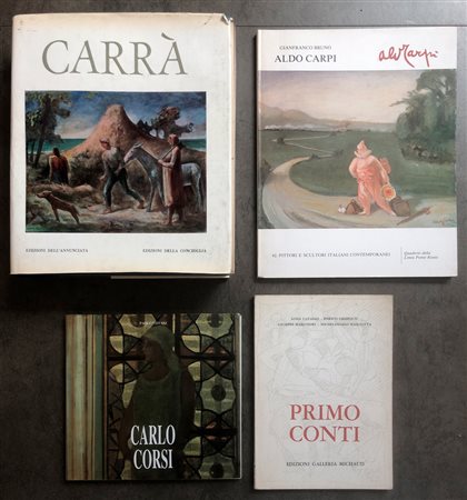 ARTE FIGURATIVA ITALIANA (CARRÀ, CORSI, CARPI) - Lotto unico di 4 cataloghi
