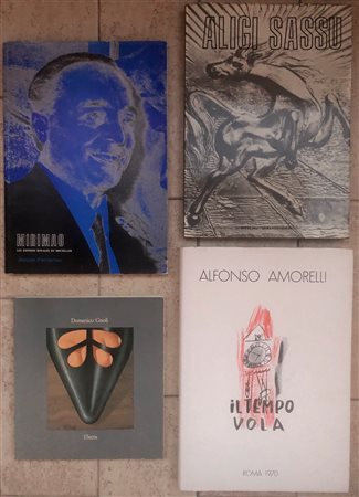ARTISTI ITALIANI (GNOLI, SASSU, AMORELLI, MIRIMAO) - Lotto unico di 4 cataloghi