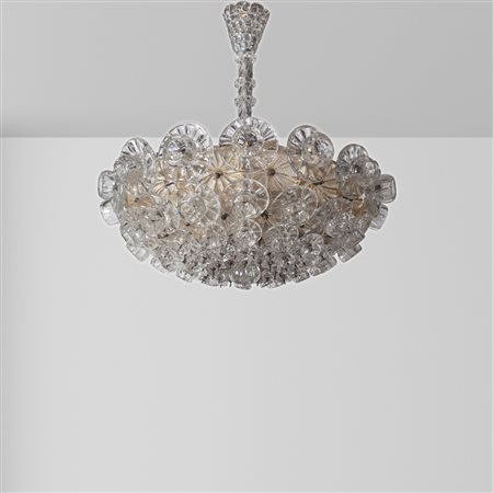 Barovier & TosoMurano, anni 40-5060x56 cm.lampada a sospensione in vetro...