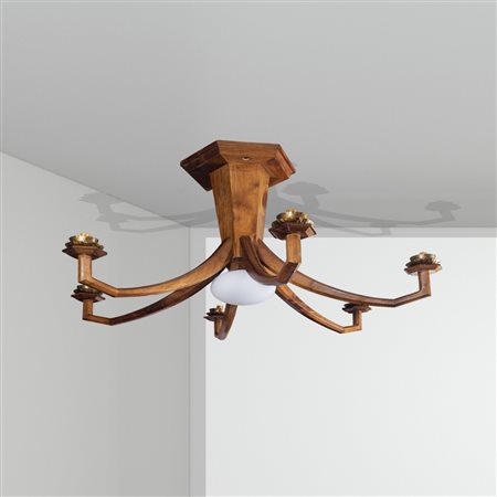 Manifattura italianaanni 40-5068x110 cm.lampada a sospensione in legno di...