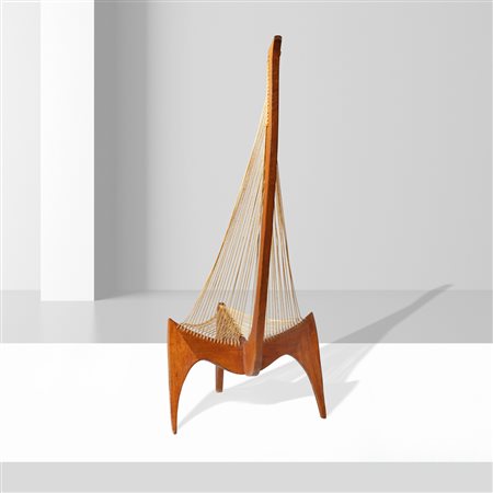 Tajan Jorgen HovelskovDanimarca, anni 60171x80x70 cm.sedia modello Harp,...