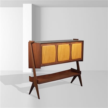 Manifattura italianaanni 50128x156x46 cm.mobile bar in legno di acero e teak,...