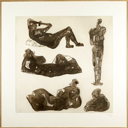 MOORE HENRY (1898 - 1986) - Five sculptural ideas.