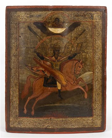 Icona russa raffigurante San Michele Arcangelo,  inizio XIX secolo