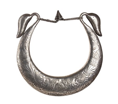Collana cerimoniale Miao in argento - HMong nord Laos prima metà XX secolo