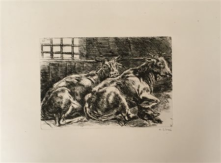 Mucche nella stalla, 1939