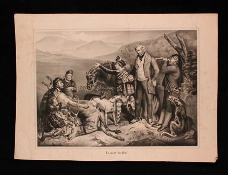 Scene di caccia, coppia: "La Dime" e "La mort du cerf", 1860