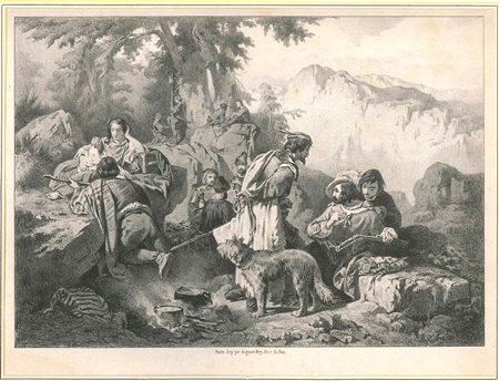 Salvator Rosa presso i briganti, 1844