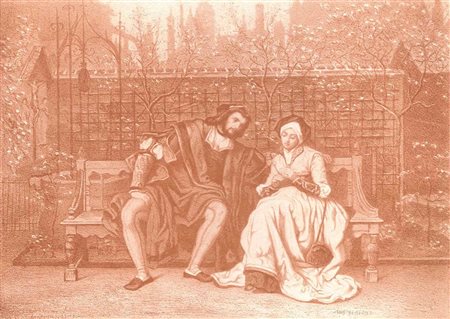 Fausto e Margheirta in giardino, 1861