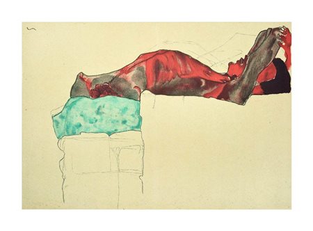 Reclining Male Nude with Green Cloth, 2007