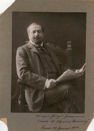Francesco Marconi, ritratto con dedica e autografo , 1906