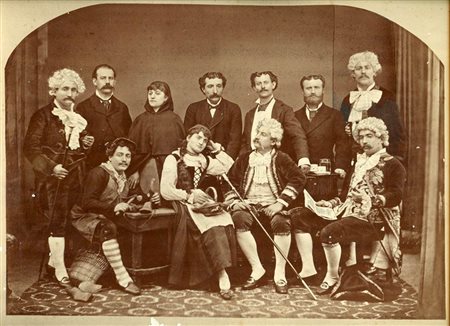 Ritratto di compagnia teatrale, 1870 circa