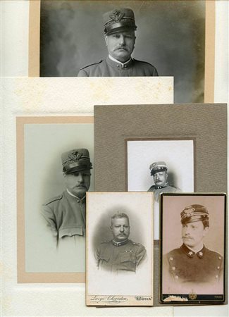 Generale Italo Gariboldi, lotto di cinque ritratti,1880-1935