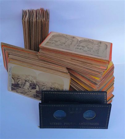 Lotto di più di 200 fotografie stereoscopiche, vari paesi 1860-1900